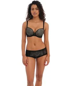 Soutien-gorge "t-shirt" Moulé à Armatures De La Collection Tailored Coloris Noir Par Freya Lingerie.  -SOUTIEN-GORGE Soldes Boutique Soutien gorge t shirt moule armatures Freya Tailored noir AA401131 BLK 1