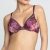 LISE CHARMEL Soutien-gorge Triangle à Armatures Collection Aveu En Fleurs, Coloris Aveu Pétale (=prune).