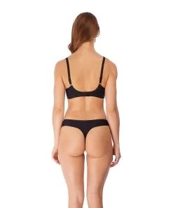 Soutien-gorge Triangle Armatures Collection De Lingerie Quotidienne Lisse Coloris Noir Par Wacoal.  -SOUTIEN-GORGE Soldes Boutique Soutien gorge triangle armatures Wacoal Lisse black noir WE145002 BLK 3