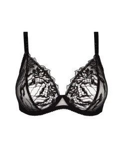 Soutien-gorge Triangle Armatures Couvrant De La Collection Lingerie De Luxe Les Nuits Chics Par Lise Charmel.  -SOUTIEN-GORGE Soldes Boutique Soutien gorge triangle armatures couvrant Lise Charmel Les Nuits Chics noir argent BCH6735 NA packshot 10