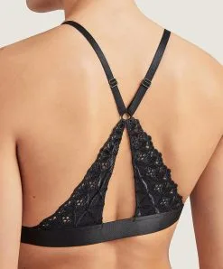 Soutien-gorge Bralette Triangle Sans Armatures Collection Lingerie Bahia & Moi Coloris Noir De Chez Aubade Paris. -SOUTIEN-GORGE Soldes Boutique Soutien gorge triangle bralette bahia et moi Aubade noir PY10B NOIR 15