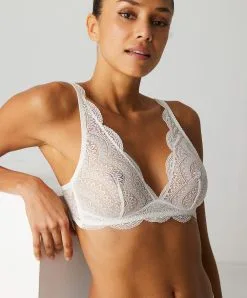 Simone Perele Soutien-gorge Triangle En Dentelle Sans Armatures Simone Pérèle Collection De Lingerie Permanente Karma Coloris Naturel (=ivoire).