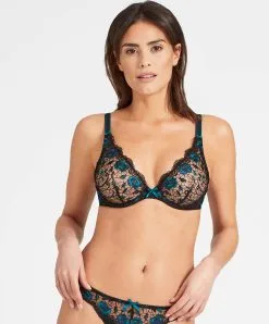 Soutien-gorge Triangle Aubade De La Collection Lingerie Fièvre Andalouse. -SOUTIEN-GORGE Soldes Boutique Soutien gorge triangle fievre andalouse Aubade lapis lazuli QC12 LPLA