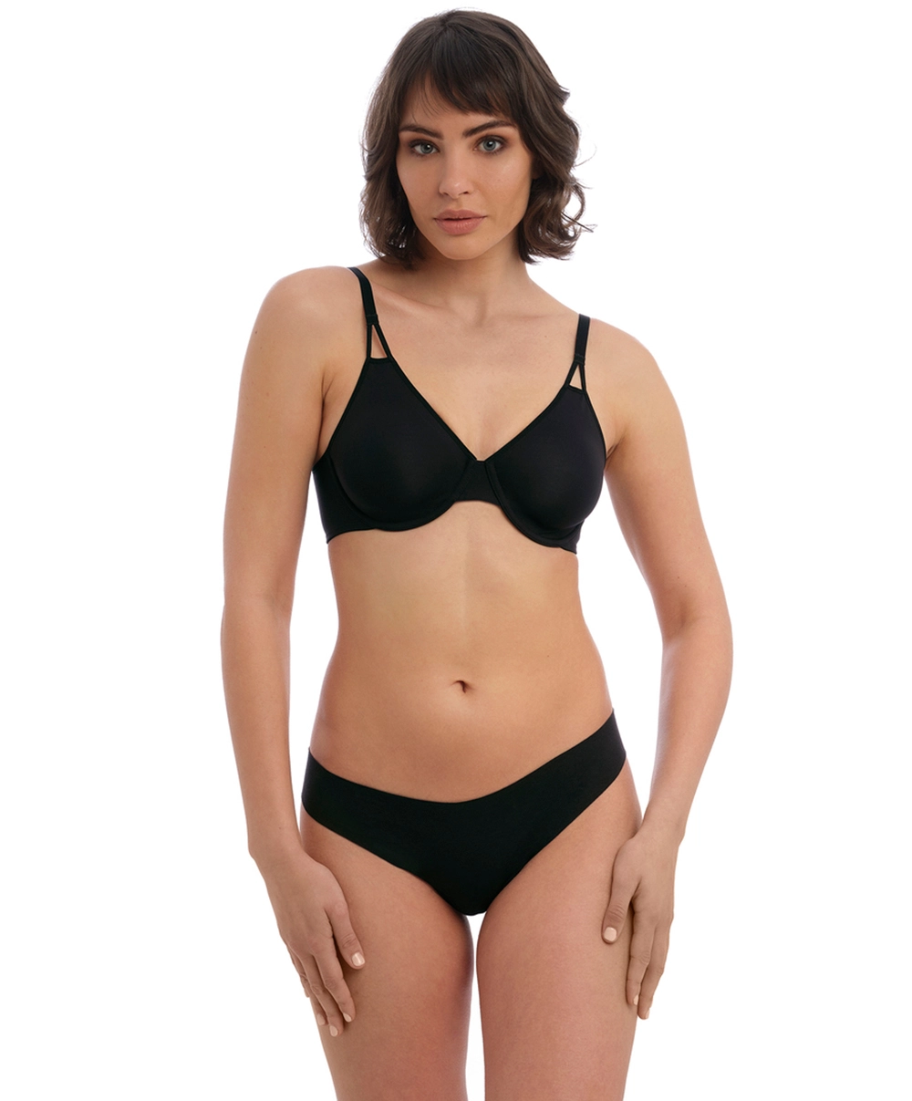 Soutien-gorge Triangle Moulé Lisse Collection De Lingerie Quotidienne Accord Coloris Noir Par Wacoal. 4 Soutien-gorge Triangle Moulé Lisse Collection De Lingerie Quotidienne Accord Coloris Noir Par Wacoal. – Image 2