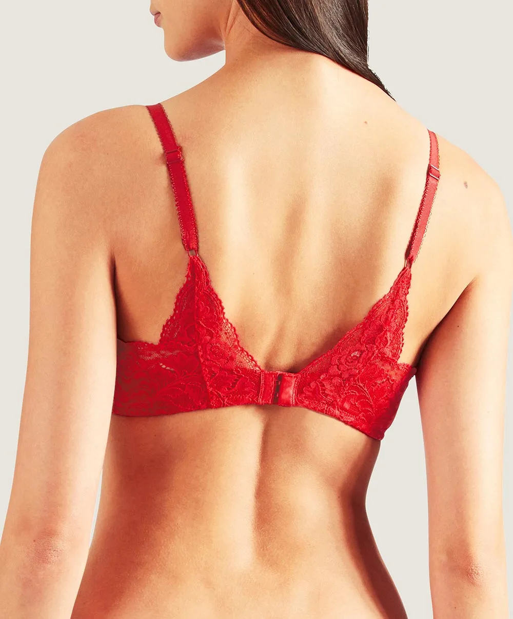 Soutien-gorge Triangle Plongeant Rouge De La Collection Lingerie Permanente Rosessence Par Aubade Paris. 4 Soutien-gorge Triangle Plongeant Rouge De La Collection Lingerie Permanente Rosessence Par Aubade Paris. – Image 2