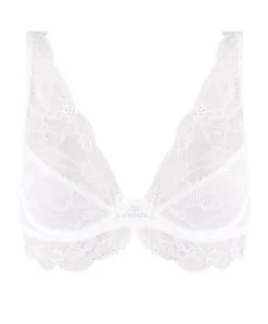 Soutien-gorge Sexy Triangle Collection De Lingerie Blanche Féérie Couture Par Lise Charmel. -SOUTIEN-GORGE Soldes Boutique Soutien gorge triangle sexy Lise Charmel Feerie Couture blanc ACH7474 BL 1001