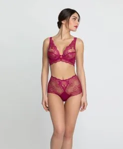 Soutien-gorge Sexy Triangle Ligne Sublime En Dentelle De La Marque De Lingerie Française Lise Charmel, Coloris Fuchsia Sublime.  -SOUTIEN-GORGE Soldes Boutique Soutien gorge triangle sexy Lise Charmel Sublime en dentelle fuchsia ACH7413 FS 4
