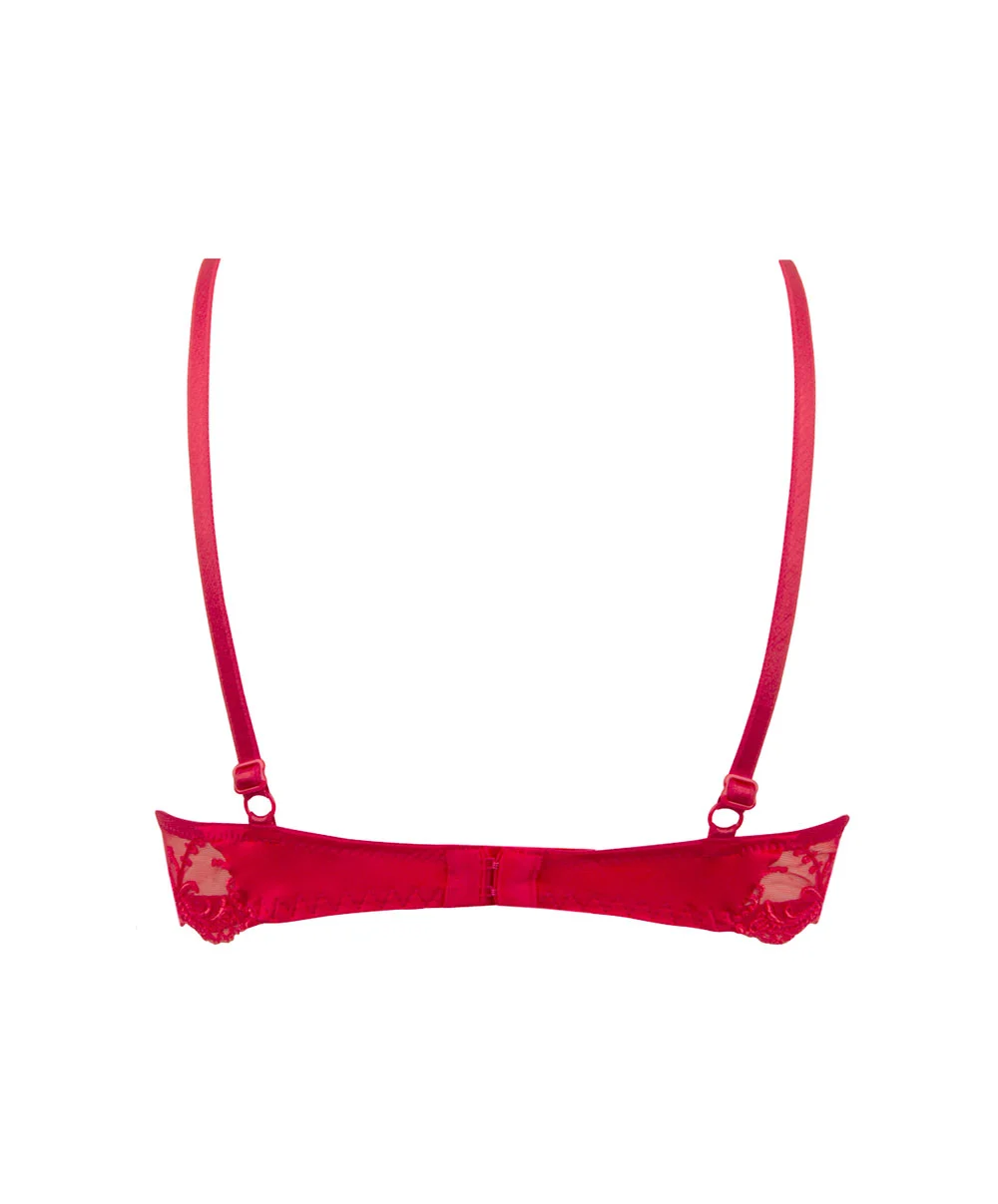 LISE CHARMEL Soutien-gorge Sexy Triangle En Soie Collection Splendeur Soie, Coloris Rouge. 13 LISE CHARMEL Soutien-gorge Sexy Triangle En Soie Collection Splendeur Soie, Coloris Rouge. – Image 11