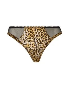 ANTIGEL DE LISE CHARMEL String Collection Libre Panthère Coloris Fauve Et Noir De Chez Antigel Par Lise Charmel. -SOUTIEN-GORGE Soldes Boutique String Antigel de Lise Charmel Libre Panthere fauve et noir panthere ECH0038 FN 10