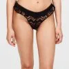 String Chantal Thomass De La Collection Lingerie De Charme Noire Nocturne. -SOUTIEN-GORGE Soldes Boutique String Chantal Thomass Nocturne noir T00F70 011 1