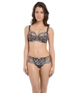 String Angelina De Chez Fantasie (forme Tanga). -SOUTIEN-GORGE Soldes Boutique String Fantasie Angelina smoky rose rose et gris FL9557 SMS ensemble