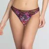 LISE CHARMEL String Sexy (forme Tanga !) Collection Aveu En Fleurs, Coloris Aveu Pétale (=prune). -SOUTIEN-GORGE Soldes Boutique String Lise Charmel Aveu en Fleurs aveu petale prune multicolore ACH0043 AP 1