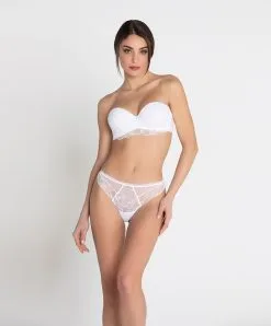 String Forme Tanga Collection De Lingerie Blanche Féérie Couture Par Lise Charmel. -SOUTIEN-GORGE Soldes Boutique String Lise Charmel Feerie Couture blanc ACH0074 BL 504