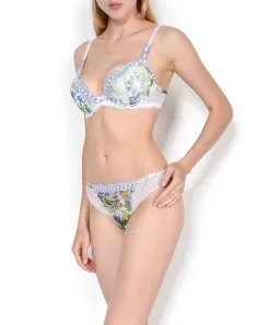 String Forme Tanga Jardin Artiste De Lise Charmel. -SOUTIEN-GORGE Soldes Boutique String Lise Charmel Jardin Artiste Palette jardin ACC0045 VERT ensemble