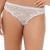 String (forme Tanga !) Tout En Dentelle De Calais Aux Motifs Floraux, Collection Soir De Venise De Chez Lise Charmel. -SOUTIEN-GORGE Soldes Boutique String Lise Charmel Soir de Venise Blanc ACA0003 BL face