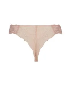 Tanga Sexy Ligne Sublime En Dentelle De La Marque De Lingerie Française Lise Charmel, Coloris Rose Sublime. -SOUTIEN-GORGE Soldes Boutique String Lise Charmel Sublime en dentelle rose poudre rose sublime ACH0013 OS packshot 1002