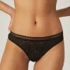 Simone Perele Tanga En Dentelle Simone Pérèle Collection Comète Noir. -SOUTIEN-GORGE Soldes Boutique String Simone Perele comete noir 12S710 015