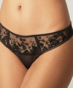 Simone Perele Tanga Simone Pérèle De La Collection Lingerie Orphée.  -SOUTIEN-GORGE Soldes Boutique String Simone Perele oprhee noir 15S710 015 2