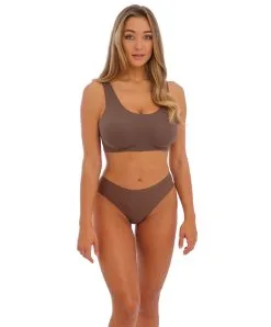 String Invisible Stretch Collection Smoothease De Chez Fantasie Lingerie, Coloris Coffe Roast (=brun). -SOUTIEN-GORGE Soldes Boutique String stretch invisible Fantasie Smoothease coffee roast brun FL2327 CRT 1
