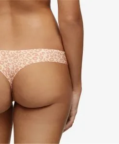 String Léopard Invisible Collection Soft Stretch De Chez Chantelle Paris.  -SOUTIEN-GORGE Soldes Boutique String taille basse Chantelle soft stretch leo neutral panthere C11D90 0QR 3