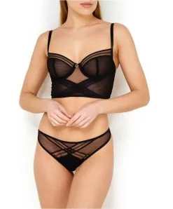 ANTIGEL DE LISE CHARMEL String Tanga Sexy Soir Adrénaline De La Marque De Lingerie Antigel Par Lise Charmel. -SOUTIEN-GORGE Soldes Boutique String tanga Antigel de Lise Charmel Soir Adrenaline noir ECG0095 NO 503