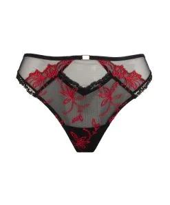 String Tanga Noir Et Rouge Collection Invitation Sexy De Chez Lise Charmel. -SOUTIEN-GORGE Soldes Boutique String tanga Lise Charmel Invitation Sexy noir et rouge sexy flash ACG0090 SF 101