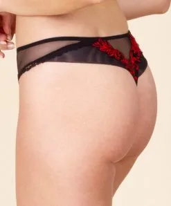 SOUTIEN-GORGE Soldes Boutique -SOUTIEN-GORGE Soldes Boutique String tanga Lise Charmel Invitation Sexy noir et rouge sexy flash ACG0090 SF 2