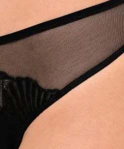 ANTINÉA DE LISE CHARMEL Tanga Sexy Noir Argent Collection Bijou De Nuit Par Antinéa De Lise Charmel. -SOUTIEN-GORGE Soldes Boutique Tanga Antinea de Lise Charmel Bijou de Nuit noir argent noir argent CCG0003 NA 4