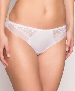 ANTINÉA DE LISE CHARMEL Tanga Sexy Collection Fashion Guipure De La Marque De Lingerie Antinéa Par Lise Charmel, Coloris Blanc.