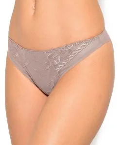 ANTINÉA DE LISE CHARMEL Tanga Sexy Gris Collection Fleur Première De La Marque De Lingerie Antinéa Par Lise Charmel. -SOUTIEN-GORGE Soldes Boutique Tanga Antinea de Lise Charmel Fleur Premiere gris taupe gris CCG0010 GT 1