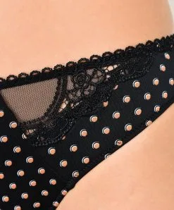 ANTINÉA DE LISE CHARMEL Tanga Sexy Collection Pois Glamour Par Antinéa De Lise Charmel. -SOUTIEN-GORGE Soldes Boutique Tanga Antinea de Lise Charmel Pois Glamour noir camel CCC0036 NC details