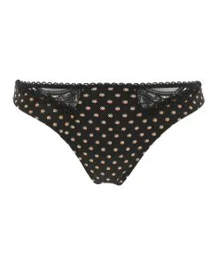 ANTINÉA DE LISE CHARMEL Tanga Sexy Collection Pois Glamour Par Antinéa De Lise Charmel. -SOUTIEN-GORGE Soldes Boutique Tanga Antinea de Lise Charmel Pois Glamour noir camel CCC0036 NC packshot face