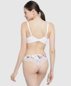 ANTINÉA DE LISE CHARMEL Tanga Sexy Sakura En Fleur De La Marque De Lingerie Antinéa Par Lise Charmel. -SOUTIEN-GORGE Soldes Boutique Tanga Antinea de Lise Charmel Sakura en fleur rose CCG0034 RS ensemble dos