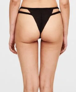 String Chantal Thomass De La Collection Lingerie Sexy Abysse, Coloris Noir. -SOUTIEN-GORGE Soldes Boutique Tanga Chantal Thomass Abysse noir T08E70 011 2