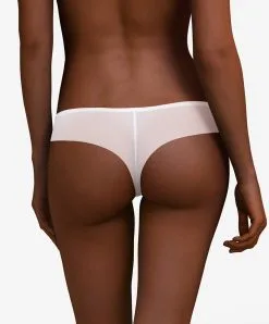 Tanga Collection Chic Essential Coloris Blanc De Chez Chantelle Paris.  -SOUTIEN-GORGE Soldes Boutique Tanga Chantelle Chic Essential blanc C16G90 010 2