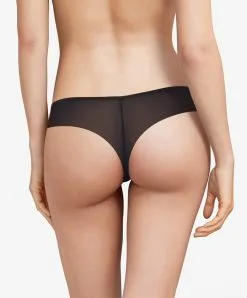 Tanga Collection Chic Essential Coloris Noir De Chez Chantelle Paris.  -SOUTIEN-GORGE Soldes Boutique Tanga Chantelle Chic Essential noir C16G90 011 2
