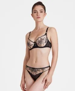 Tanga Sexy Collection Trésor Infini De Chez Aubade, Coloris Black Magic. -SOUTIEN-GORGE Soldes Boutique Tanga Tresor Infini black magic Aubade noir ID26 BMAG 3