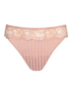 Tanga Dentelle Collection Madison De Chez PrimaDonna En Coloris Rose Poudré. -SOUTIEN-GORGE Soldes Boutique Tanga dentelle PrimaDonna Madison rose poudre 0662125 PWD 1001