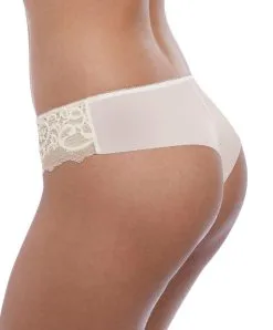 Tanga De La Collection Lace Essentiel De Chez Wacoal. -SOUTIEN-GORGE Soldes Boutique Tanga lace essentiel Wacoal creme poudre WE136007 CRR profil