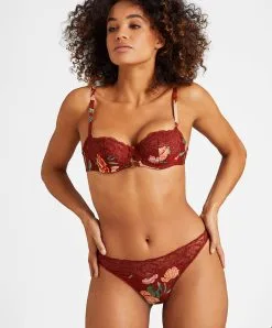 Tanga Aubade De La Collection Sweet Folk. -SOUTIEN-GORGE Soldes Boutique Tanga sweet folk Aubade sienna RP26 SIEN 4