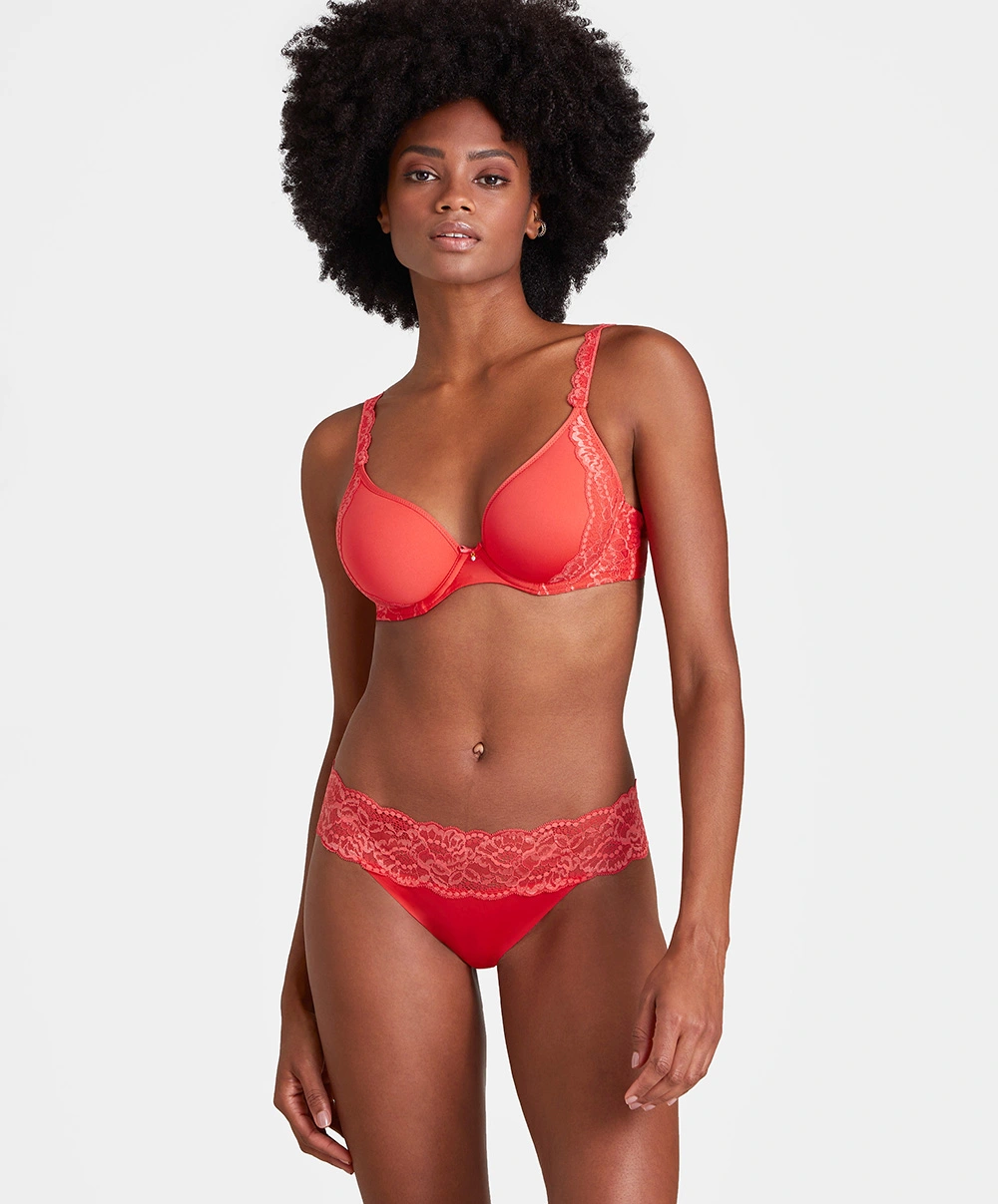 Tanga Collection Lingerie Corail Sweetessence Coloris Grenadine De Chez Aubade Paris. 5 Tanga Collection Lingerie Corail Sweetessence Coloris Grenadine De Chez Aubade Paris. – Image 3