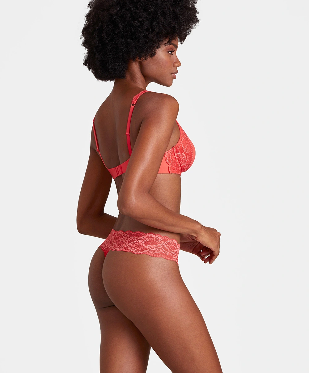Tanga Collection Lingerie Corail Sweetessence Coloris Grenadine De Chez Aubade Paris. 6 Tanga Collection Lingerie Corail Sweetessence Coloris Grenadine De Chez Aubade Paris. – Image 4
