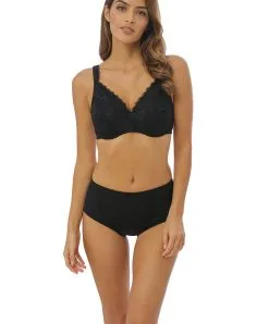 Culotte Galbante De La Nouvelle Collection De Lingerie Noire Raffiné De Chez Wacoal. -SOUTIEN-GORGE Soldes Boutique culotte galbante Wacoal Raffine noir WE148009 BLK 2