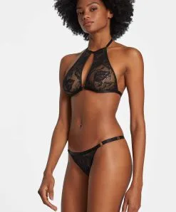 Ensemble Sexy Aubade De La Collection Boites à Désir Twist And Love. -SOUTIEN-GORGE Soldes Boutique ensemble twist and love Boite a desir Aubade noir P080R NOIR 4