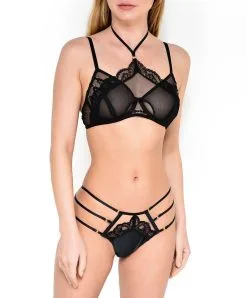 String Sexy Collection Nouvel Eros De La Marque De Lingerie De Luxe Lise Charmel.   -SOUTIEN-GORGE Soldes Boutique mini string Lise Charmel nouvel eros noir et or ACG0930 NR 200