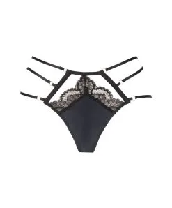 String Sexy Collection Nouvel Eros De La Marque De Lingerie De Luxe Lise Charmel.   -SOUTIEN-GORGE Soldes Boutique mini string Lise Charmel nouvel eros noir et or ACG0930 NR 3