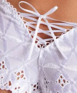 Shorty Collection Lingerie Bahia & Moi De La Marque De Lingerie Aubade -SOUTIEN-GORGE Soldes Boutique shorty bahia et moi Aubade blanc PY70 Blanc 4