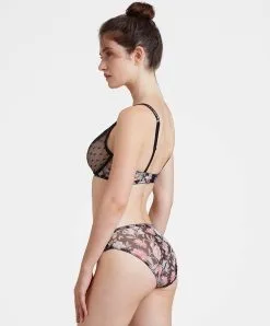 Slip Brésilien En Promotion De La Collection Aubade Magic Garden. -SOUTIEN-GORGE Soldes Boutique slip bresilien magic garden Aubade noir IA22 PIVN 2