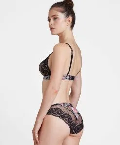 Slip Italien En Promotion De La Collection Aubade Magic Garden. -SOUTIEN-GORGE Soldes Boutique slip italien magic garden Aubade noir IA27 PIVN 2