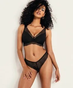 Soutien-gorge Bustier Sans Armatures Collection Erin De La Marque Freya. -SOUTIEN-GORGE Soldes Boutique soutien gorge armatures plongeant Freya erin noir AA3233 BLK 1